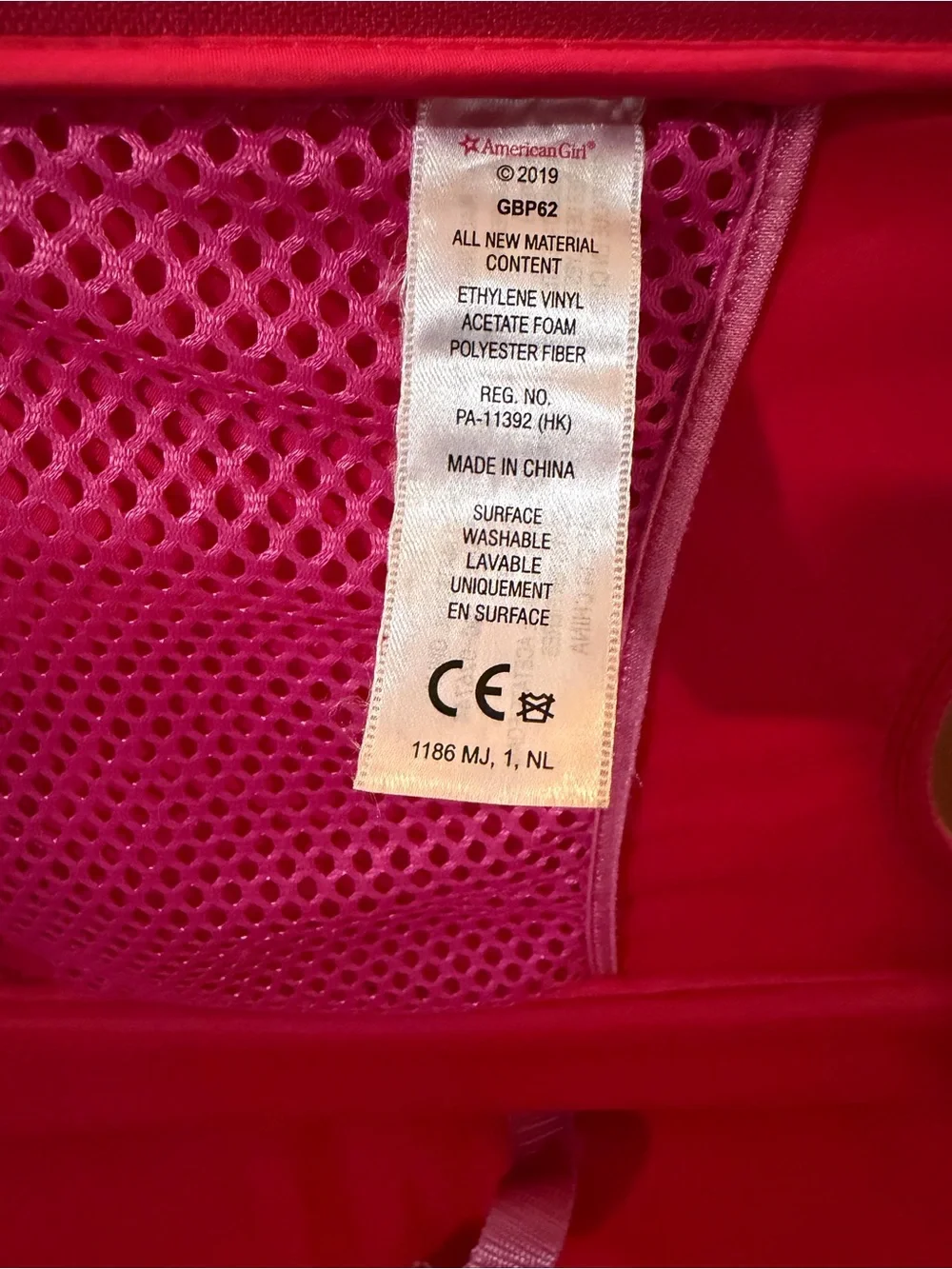 American Girl Doll Backpack Carrier - Pink & Fuchsia Accents Vintage